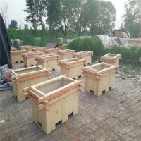 石家莊景觀綠化種植木質花盆——河北防腐木花箱廠家