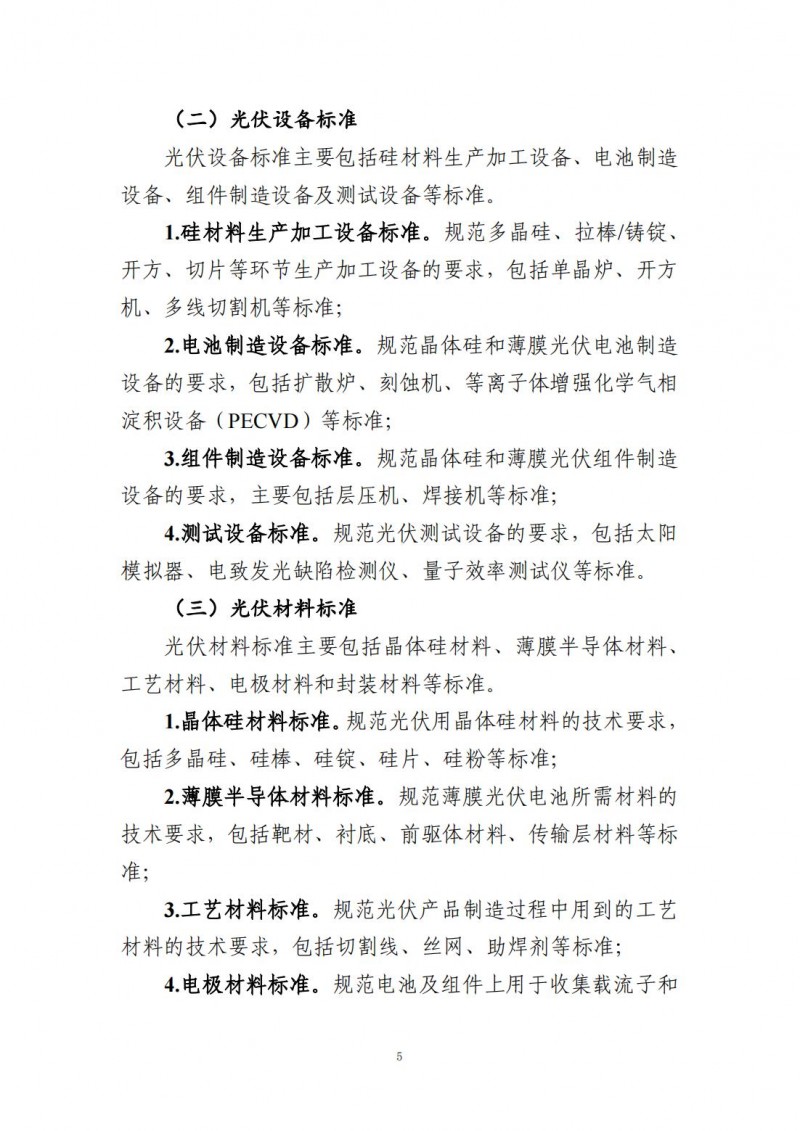 工業(yè)和信息化部辦公廳關(guān)于印發(fā)光伏產(chǎn)業(yè)標(biāo)準(zhǔn)體系建設(shè)指南（2024版）的通知