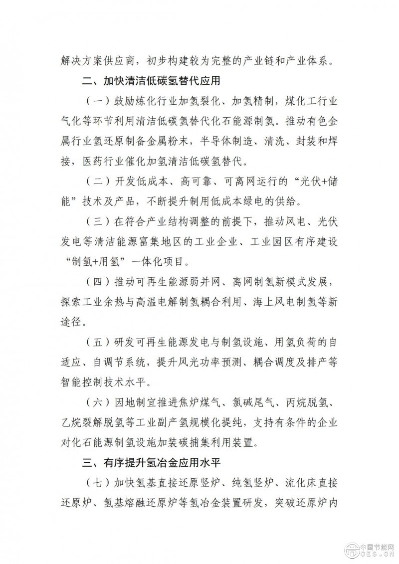 工業(yè)和信息化部等三部門關(guān)于印發(fā)《加快工業(yè)領(lǐng)域清潔低碳氫應(yīng)用實施方案》的通知