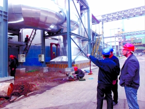 沂州煤焦化有限公司的焦?fàn)t煙氣脫硝項目安裝調(diào)試現(xiàn)場