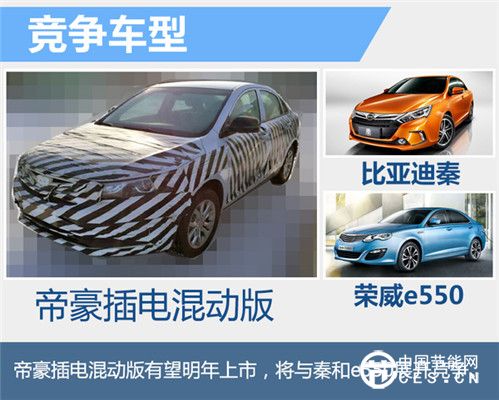 吉利帝豪增插電混合動力版 有望明年上市